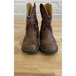 Ariat Fat Baby‎ Style 10008743 Full Zip Embroidered Yellow Blue - Size 7B